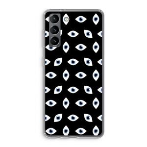Eyes pattern: Samsung Galaxy S21 Transparant Hoesje