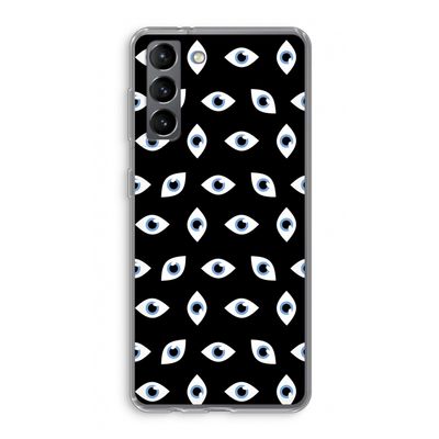 Eyes pattern: Samsung Galaxy S21 Transparant Hoesje