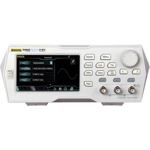 Rigol DG822 Functiegenerator 25 MHz (max) 2-kanaals Arbitrair, Driehoek, Lorentz-verdeling, Puls, Ruis, Blok, Sinus