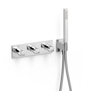 Douchekraan Tres B-System | Inbouw | Thermostaatkraan | Excl.Inbouwdeel | 4-weg | Rechthoek | Chroom