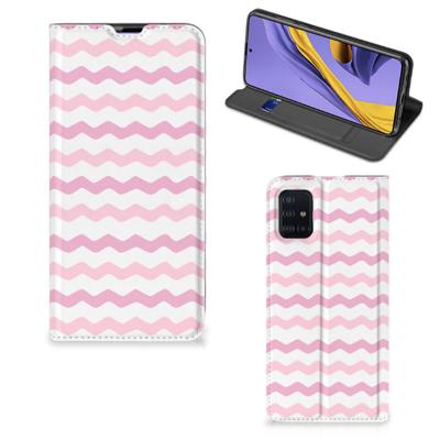Samsung Galaxy A51 | Hoesje met Magneet | Waves Roze