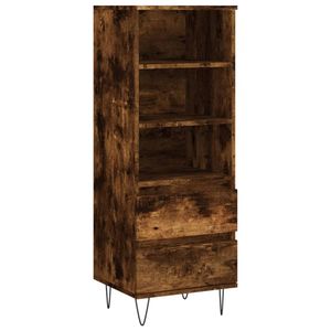 vidaXL Hoge kast 40x36x110 cm bewerkt hout gerookt eiken