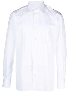 TOM FORD chemise en coton à détails plissés - Blanc