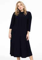 Yoek Lange blouse-jurk | Blauw | Maat 50/52