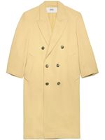 AMI Paris manteau à boutonnière croisée - Jaune