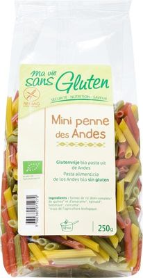 Tricolor mini penne glutenvrij bio