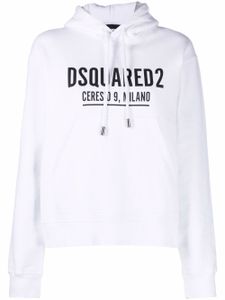 DSQUARED2 hoodie à logo imprimé - Blanc