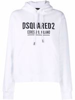 DSQUARED2 hoodie à logo imprimé - Blanc - thumbnail