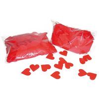 Rode hartjes confetti 250 gram - thumbnail