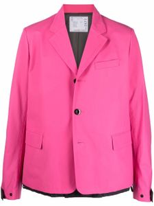 sacai blazer superposé à simple boutonnage - Rose