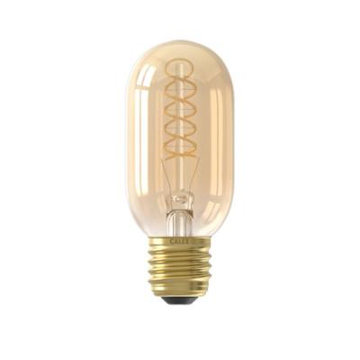 LED volglas Flex Filament buismodel lamp 220-240V 3.8W 250lm E27 T45x110, Goud 2100K Dimbaar - Calex