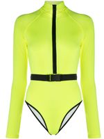 Noire Swimwear maillot de bain à manches longues - Jaune - thumbnail