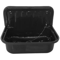 Xellanz Uitstortgootsteen - Glans Zwart - Plaatstaal met Stootrand & Afvoerstop