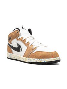 Jordan Kids "baskets mi-montantes Air Jordan 1 SE ""Brushstroke"" " - Tons neutres