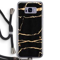 Gouden marmer: Samsung Galaxy S8 Transparant Hoesje met koord