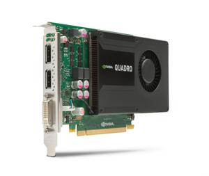 HP Quadro K2000 - 2 GB GDDR5 - PCIe 2.0 x16 - DVI, 2 x DisplayPort
