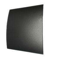 Ventilatierooster Design BWS Ventilatie Vierkant 10cm Gebogen Glas Mat Zwart