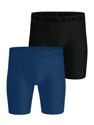 2-Pack heren boxershort - Performance - Long Leg - XL - Blauw - Onderbroek heren heren heren heren heren heren heren heren heren heren heren heren