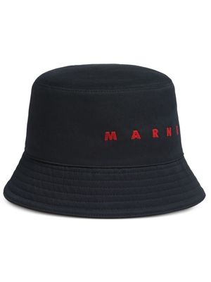 Marni bob en coton à logo brodé - Noir