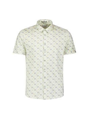 No- Excess Shirt Short Sleeve Jersey Allover Printed 31440335 Overhemd 050 Green