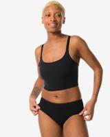 HEMA Dameshipster katoen met kant zwart (zwart)