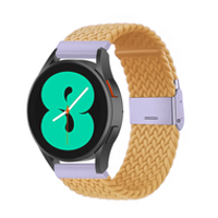Braided nylon bandje - Geel - Samsung Galaxy Watch Active 2 - thumbnail