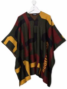 DSQUARED2 KIDS poncho en maille fine - Vert