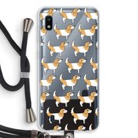 Doggy: Samsung Galaxy A10 Transparant Hoesje met koord