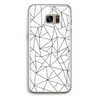 Geometrische lijnen zwart: Samsung Galaxy S7 Edge Transparant Hoesje