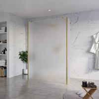 Fortifura Galeria Vrijstaande Inloopdouche - 140x200cm - Glas mat - antikalk - 8mm veiligheidsglas - 2 zijwanden 30cm - wandsteunen en hoekprofielen - Geborsteld Messing PVD (Goud) SW927770 2x/SW797937/SW797931 2x/SW798731 2x Fortifura Galeria Vrijstaande Inloopdouche - 140x200cm - Glas mat - antikalk - 8mm veiligheidsglas - 2 zijwanden 30cm - wandsteunen en hoekprofielen - Geborsteld Messing PVD (Goud) SW927770 2x/SW797937/SW797931 2x/SW798731 2x