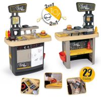 Smoby - food corner restaurant - keukenresto met cb-lezer - 29 accessoires - imitatie speelgoed voor kinderen - thumbnail