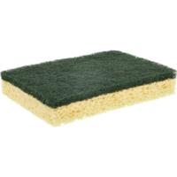 Sorbo Schuurspons - schoonmaakspons - groen schuurvlak - 13 x 9 x 2,5 cm - viscose