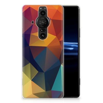 Sony Xperia Pro-I | TPU Hoesje | Polygon Color
