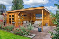 Blokhut - Tuinhuis Diederick | 28 mm | vuren bruin geïmpregneerd