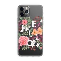 Hello in flowers: iPhone 11 Pro Max Transparant Hoesje