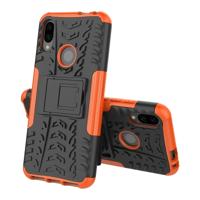 Band textuur TPU + PC schokbestendig telefoon geval voor Xiaomi Redmi Note 7 met houder