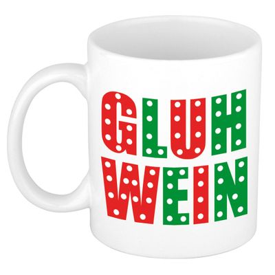 Gluhwein kerstmok / kerstbeker wit 300 ml