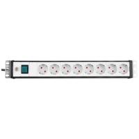 Brennenstuhl 1156057018 Stekkerdoos 19 inch 8-voudig Grijs, Zwart Randaarde stekker 1 stuk(s)
