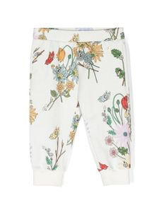 Roberto Cavalli Junior pantalon en coton à fleurs - Blanc