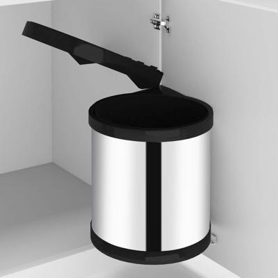 VidaXL Keukenvuilnisbak inbouw 8 l roestvrij staal