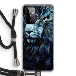 Darkness Lion: Samsung Galaxy A72 5G Transparant Hoesje met koord