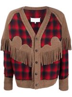 Maison Margiela x Pendleton cardigan en laine à franges - Rouge