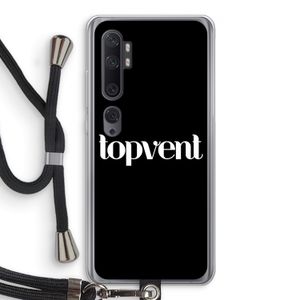 Topvent Zwart: Xiaomi Mi Note 10 Pro Transparant Hoesje met koord