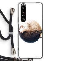 Yin Yang Wolves: Sony Xperia 1 III Transparant Hoesje met koord