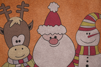 Kerstman sneeuwpop rendier kerst vinyl tapijt