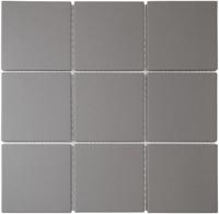 The Mosaic Factory Amsterdam Mozaiek Tegel Vierkant - Dark Grey Matt R11