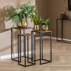 LifestyleFurn Zuil 'Corky' Set van 3 stuks, kleur Antiek Brons