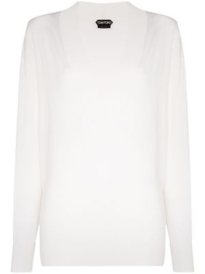 TOM FORD pull à col v - Blanc