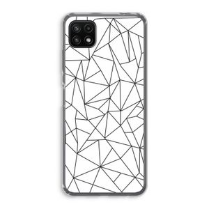 Geometrische lijnen zwart: Samsung Galaxy A22 5G Transparant Hoesje