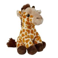 Pluche gevlekte giraffe knuffel 15 cm speelgoed - thumbnail
